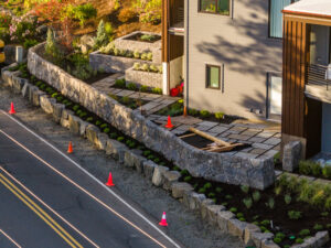 concrete retaining wall cannon beach