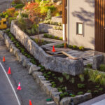 concrete retaining wall cannon beach