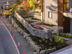 concrete retaining wall cannon beach