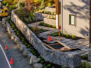 concrete retaining wall cannon beach