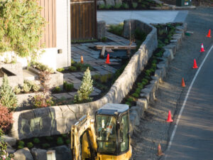 concrete retaining wall cannon beach