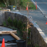 concrete retaining wall cannon beach