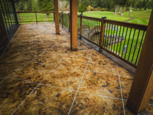 acid stained concrete overlay