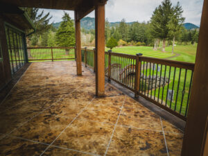 acid stained concrete overlay