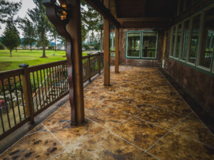 acid stained concrete overlay