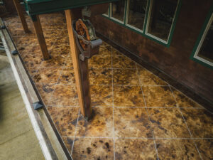 acid stained concrete overlay