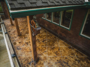 acid stained concrete overlay