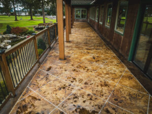 acid stained concrete overlay
