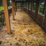 acid stained concrete overlay