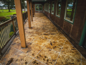 acid stained concrete overlay
