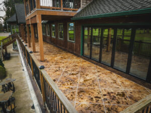acid stained concrete overlay