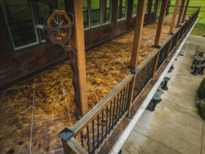 acid stained concrete overlay