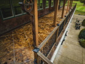 acid stained concrete overlay