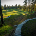 formless concrete retaining wall & hardscaping natural stone concrete