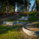 formless concrete retaining wall & hardscaping natural stone concrete