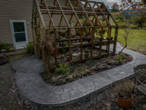 random stone & cobblestone concrete stamping tillamook