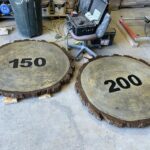 concrete engraved sign