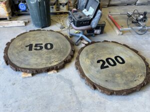 concrete engraved sign