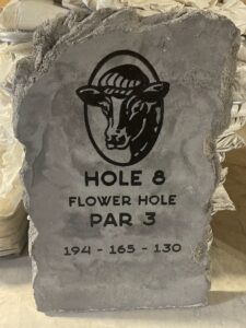 concrete engraved sign