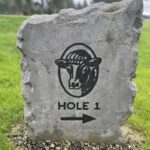 concrete engraved sign
