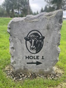 concrete engraved sign