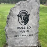 concrete engraved sign