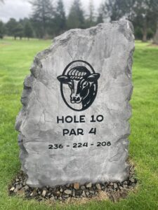 concrete engraved sign