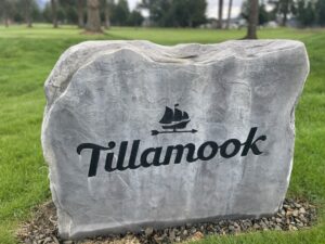 concrete engraved sign