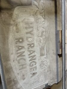 concrete engraved sign
