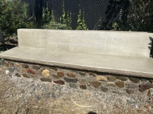 memorial concrete bench
