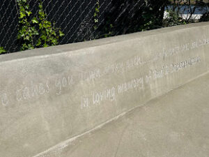 memorial concrete bench
