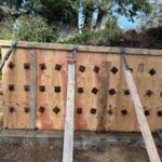 floating concrete steps exposed aggregate