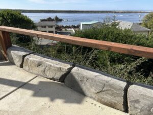 decorative concrete curb