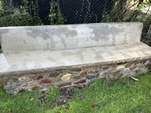 memorial concrete bench