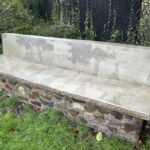 memorial concrete bench