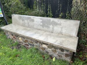 memorial concrete bench