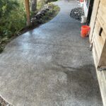 floating concrete steps exposed aggregate