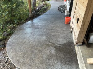 floating concrete steps exposed aggregate