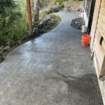 floating concrete steps exposed aggregate