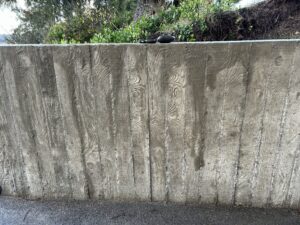 floating concrete steps exposed aggregate