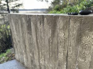floating concrete steps exposed aggregate