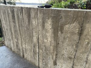 floating concrete steps exposed aggregate