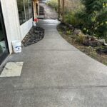 floating concrete steps exposed aggregate