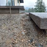 floating concrete steps exposed aggregate