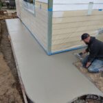 flagstone patio concrete stamping