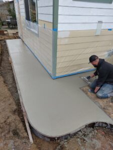 flagstone patio concrete stamping