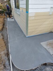 flagstone patio concrete stamping