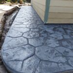 flagstone patio concrete stamping
