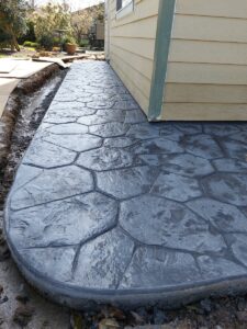 flagstone patio concrete stamping