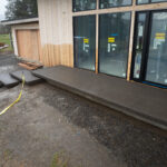 floating concrete steps exposed aggregate